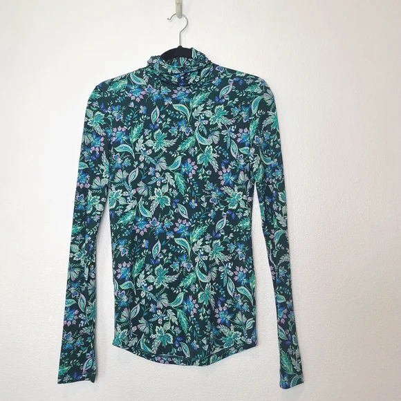 Isabel Marant Étoile Jewel Green Floral Turtleneck Blouse | Women’s Size 4 Light - Picture 4 of 11
